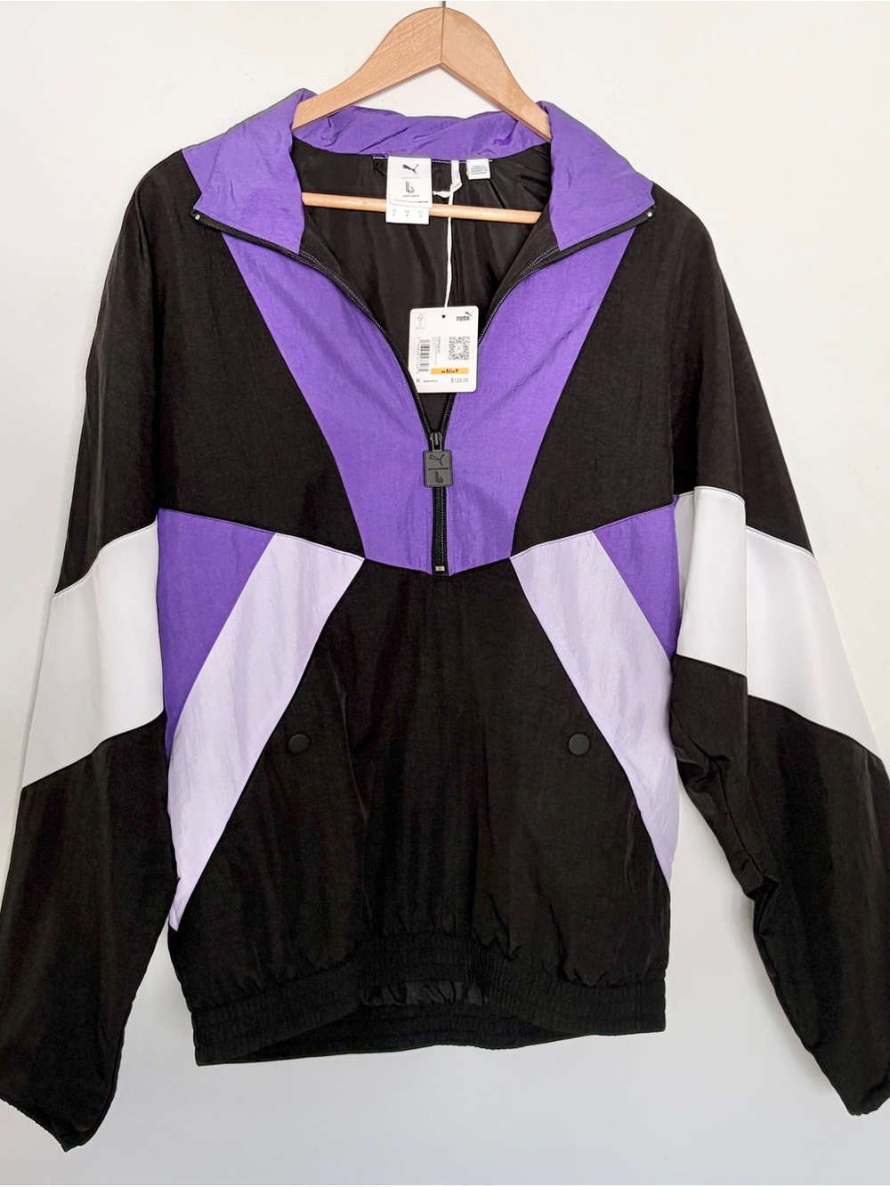 NWT Puma Colorblock Oversized Track Jacket “Protect Your Peace”